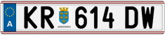 License plate of Austria, Regular plates