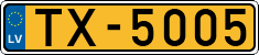 License plate of Latvia, Taxi
