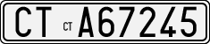 License plate of Italy, Cars (1927 year series)
