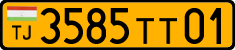 License plate of Tajikistan, Public transport (2009)