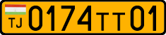 License plate of Tajikistan, Public transport (2009)