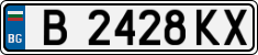 License plate of Bulgaria, Cars