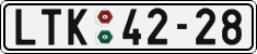 License plate of the Czech Republic, Cars (1960)