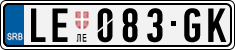 License plate of Serbia, Cars