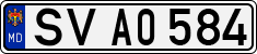 License plate of Moldova, Cars (1992)