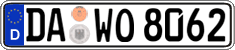 German license plate, Regular plates