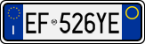 License plate of Italy, Cars (1994 year series)