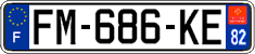 French license plate, SIV (ordinary)