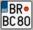 License plate of Montenegro, Motorcycles