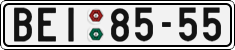 License plate of the Czech Republic, Cars (1960)