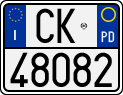 License plate of Italy, Motorcycles (1994 year series)