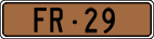 License plate of Switzerland, Except vehicles and snowmobiles (brown)