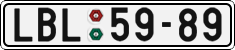 License plate of the Czech Republic, Cars (1960)