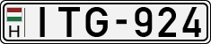 license plates of Hungary, Cars (1990)