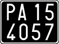 License plate of Italy, Cars (1927 year series)