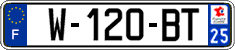 French license plate, SIV (garage)