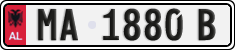 License plate of Albania, Cars (1993)