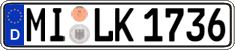 German license plate, Regular plates