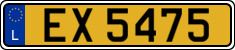 License plate of Luxembourg, 2003 year system