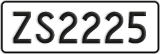 License plate of New Zealand, AB1(234)