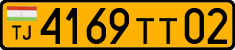 License plate of Tajikistan, Public transport (2009)