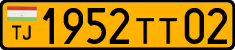 License plate of Tajikistan, Public transport (2009)