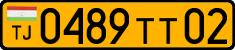 License plate of Tajikistan, Public transport (2009)
