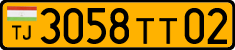 License plate of Tajikistan, Public transport (2009)