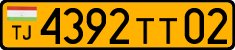 License plate of Tajikistan, Public transport (2009)