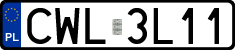 License plates of Poland, Regular car plates