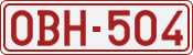 License plate of Belgium, 1951 year system