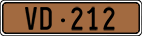 License plate of Switzerland, Except vehicles and snowmobiles (brown)