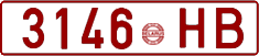 License plate Belarus, Cars (1992)