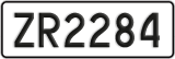 License plate of New Zealand, AB1(234)