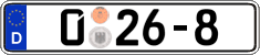 German license plate, Diplomatic