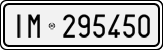 License plate of Italy, Cars (1927 year series)