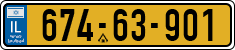 License plate of Israel, Regular plates