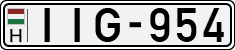 license plates of Hungary, Cars (1990)