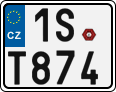 License plate of the Czech Republic, Motorcycles (2001)