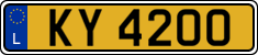 License plate of Luxembourg, 2003 year system