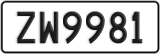License plate of New Zealand, AB1(234)