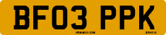 License plate of the United Kingdom, 2001 year system