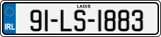 License plate of Ireland, Regular plates