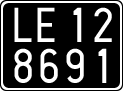 License plate of Italy, Cars (1927 year series)