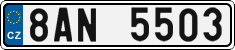 License plate of the Czech Republic, Cars (2001)