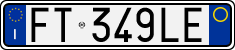 License plate of Italy, Cars (1994 year series)