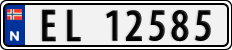 License plate of Norway, Cars