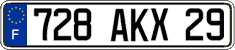 French license plate, FNI