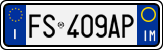 License plate of Italy, Cars (1994 year series)