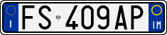 License plate of Italy, Cars (1994 year series)